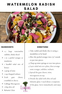 watermelon radish recipe